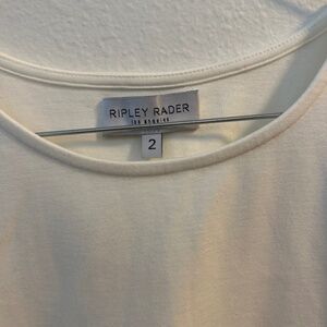 Ripley Rader white ponte knit top size small (2)